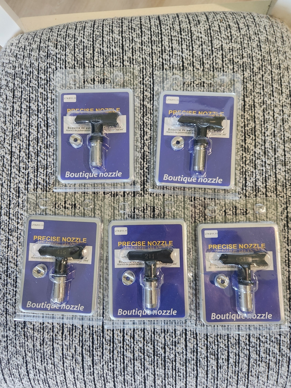 Boutique Precise Nozzle Replacement - Black/Silver (5 Pack)